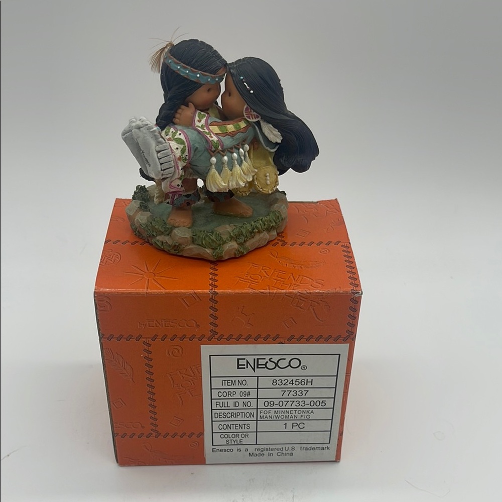Enesco Friends of the Feather Minnetonka Man/Woman Figurine